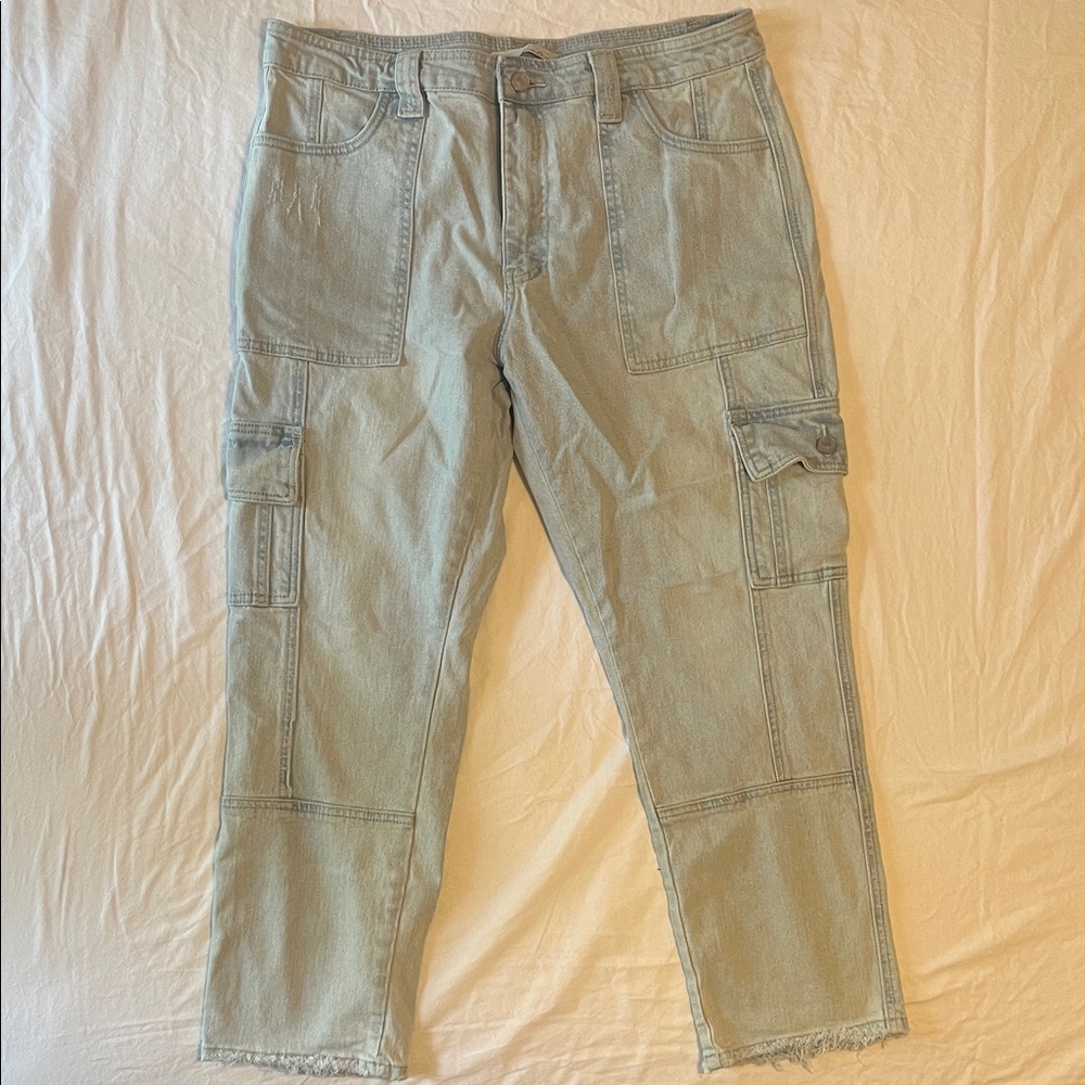 KanCan Light Blue Cargo Ankle Women’s Jean